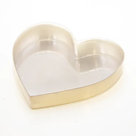 Gold Heart Box with Clear Lid